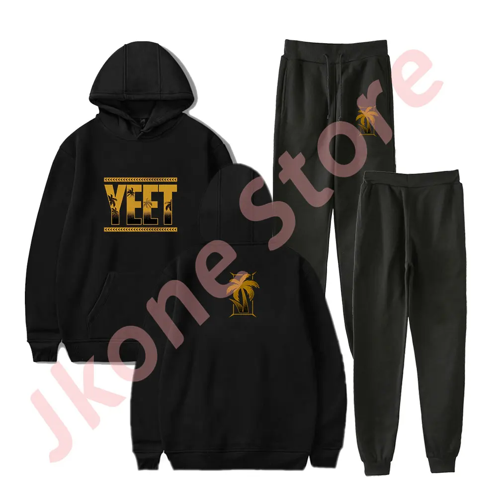 Jey Uso Golden Yeet Hoodies Jogger Pants Set Cosplay Women Men Fashion Casual Streetwear Sweatshirts