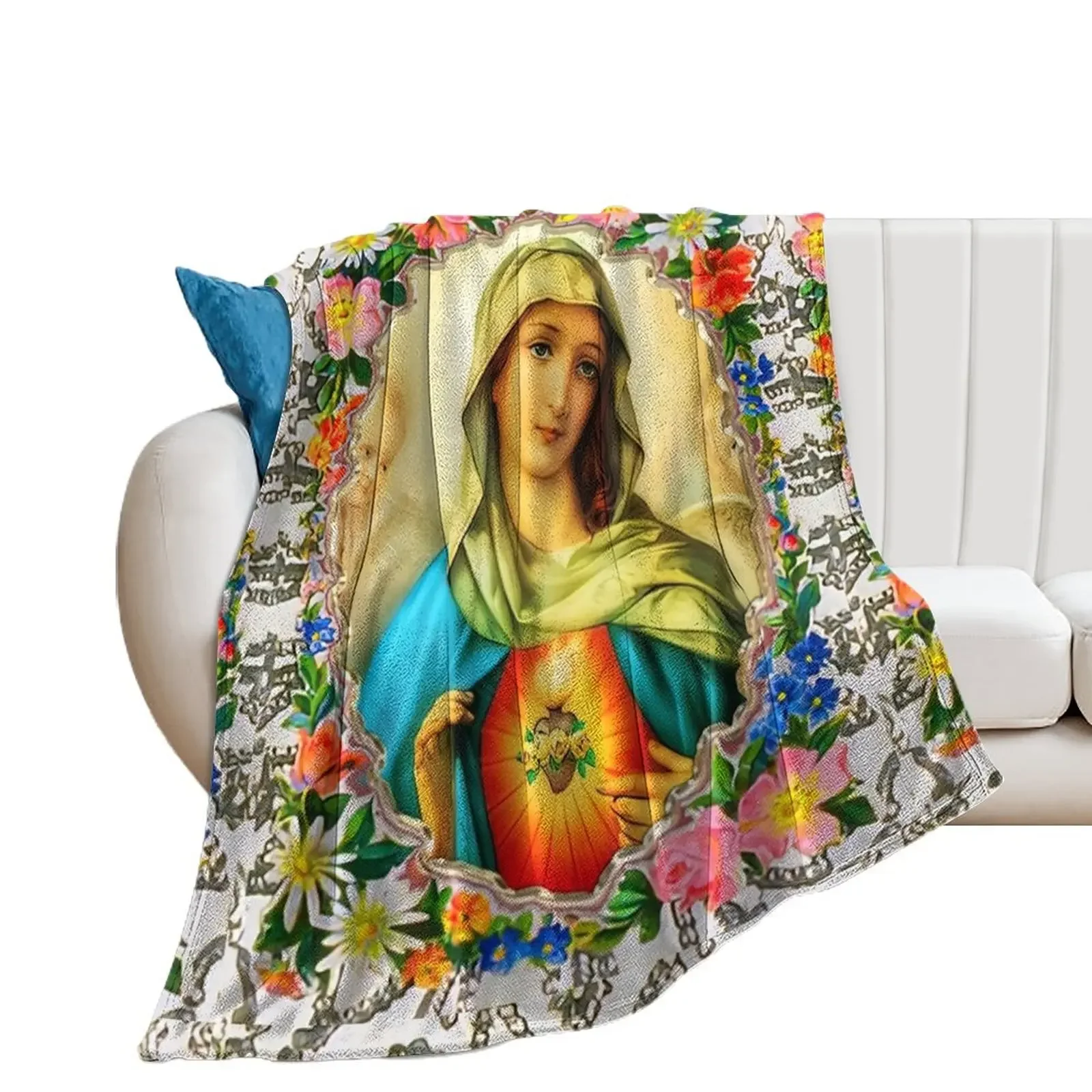 Immaculate Heart of Virgin Mary Catholic Saint A-101521 Throw Blanket Blankets For Baby Tourist Retros Blankets