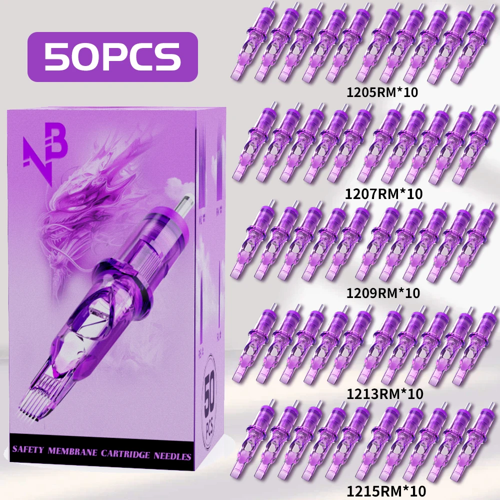

Иглы для татуировки серии 50 Rm — 1205Rm 1207Rm 1209Rm 1213Rm 1215Rm, смешанная упаковка, безопасная защита картриджей, специализированные для тонких линий, необходимые принадлежности для татуировок