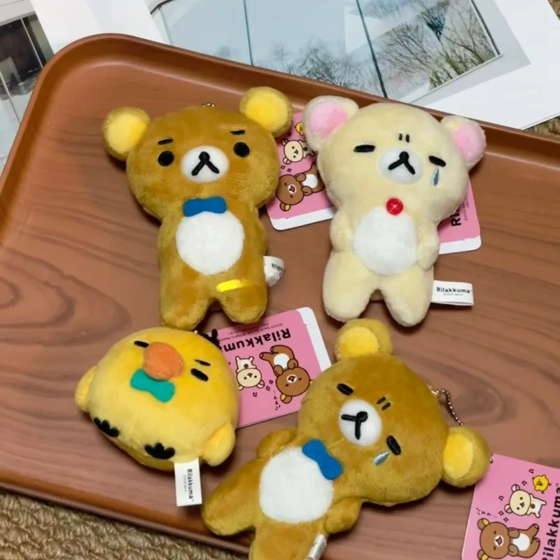 

Daily Hardship Rilakkuma Relaxed Mood meme Plush Keychain relaxed bear Stuffed doll pendant kawaii Chairoikoguma Kiiroitori toy