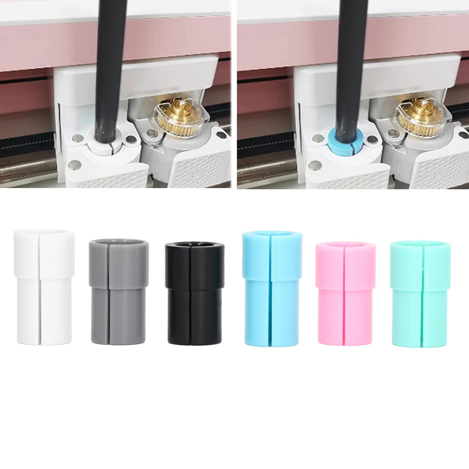 Zk30 caneta adaptador conjunto para sharpie para cricut (para explorar ar para explorar ar 2 para explorar ar 3 para fabricante) 6 peças (1 peça