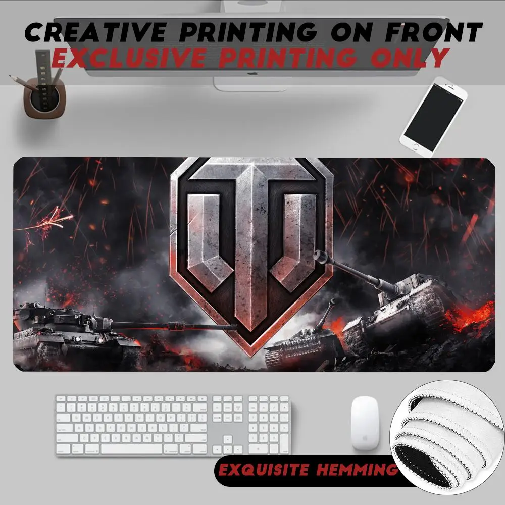 

Fashion Hot Game W-World of Tanks Mouse Pad Non-Slip Rubber Edge locking mousepads Game play mats for notebook PC computer