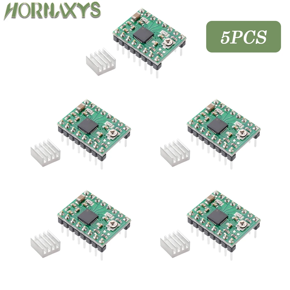 5/10PCS A4988 Stepper Motor Driver Module with Heatsink+Heat Sink 3D Printer Parts For SKR V1.3 1.4 GTR V1.0 MKS GEN V1.4 board - Image 3