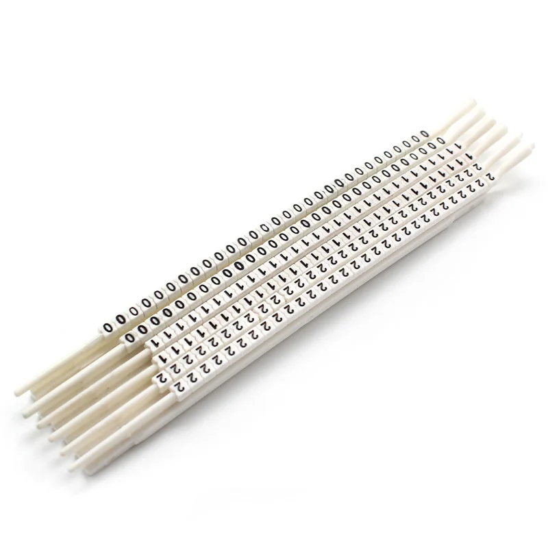 Fiber Optic Cable Labels C-Type Snap-On Sleeves 0.9-4mm Wire Number Tags Adjustable Diameter Marking Tubes Network Cable ID Slee