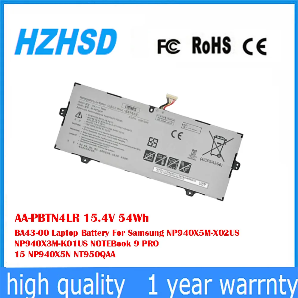 

AA-PBTN4LR 15,4 В 54 Втч BA43-00 Аккумулятор для ноутбука Samsung NP940X5M-X02US NP940X3M-K01US NOTEBook 9 PRO 15 NP940X5N NT950QAA