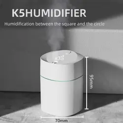 New USB Rechargeable Ultrasonic Diffuser Smart Car Humidifier Air Purifier Mini Portable Water Air Desktop Humidifier