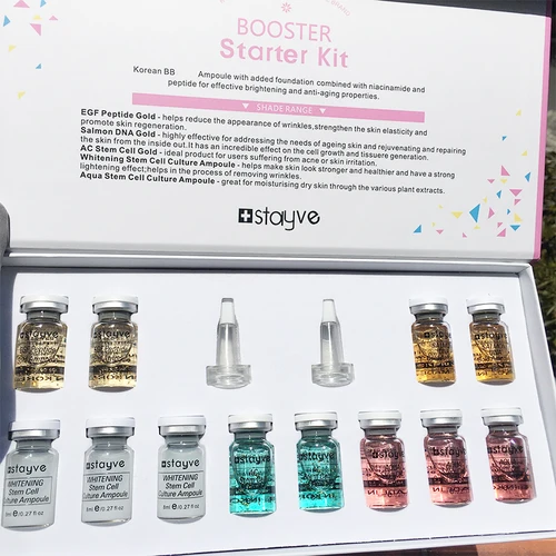 Crema BB Stayve Original de Corea, Kit de inicio brillante para principiantes, esencia de niacinamida/peptido, cuidado hidratante de la piel facial