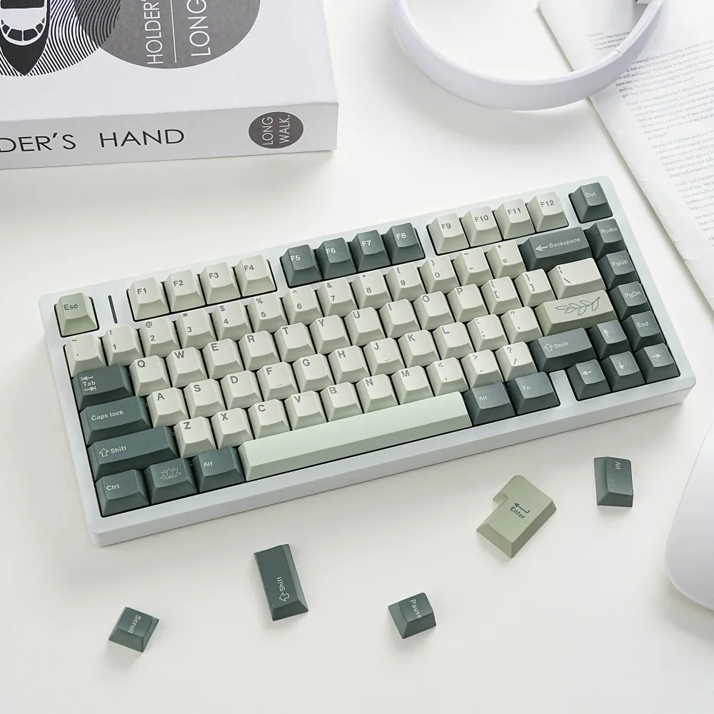 

Cherry PBT Keycaps Botanical ISO German Spanish French Korean Russian Keycap Dye Sub 143 Keys For Gaming Mechanical Keyboard