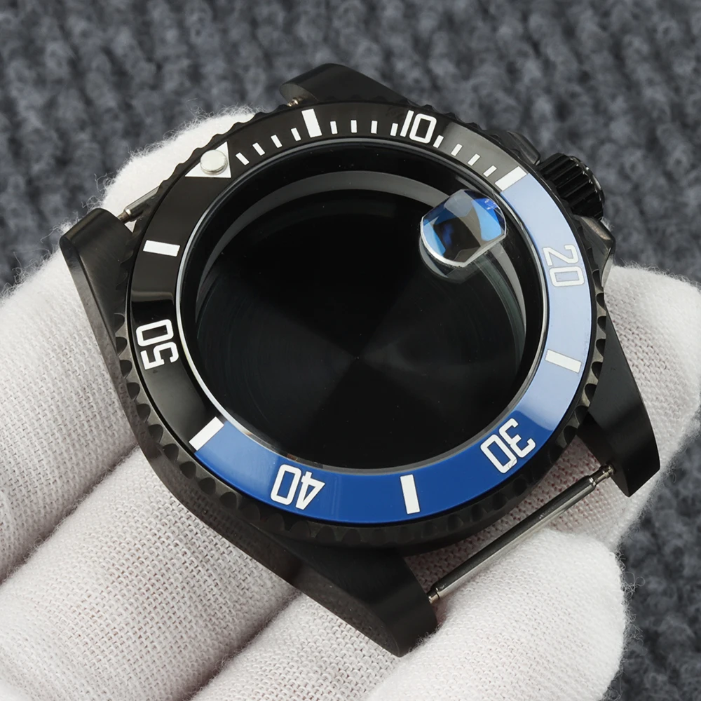 For Submariner 40MM Watch Case Sapphire glass Stainless Steel Waterproof For Seiko NH35 NH36 NH37 NH38 Movement 28.5MM Dial