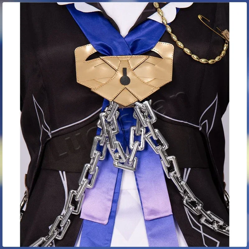 Herta Cosplay Honkai Star Rail Kostuum Herta Pruik Spel Honkai Impact 3 Kleding Anime Lolita Jurk Zwarte Baret Hoed Mooi Uniform