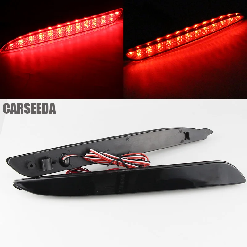 2PCS LED Car Reflector Tail Brake Lights For Mazda 3 2010 2011 2012 2013 2014 2015 Rear Bumper Warning Fog Lamp Accessories