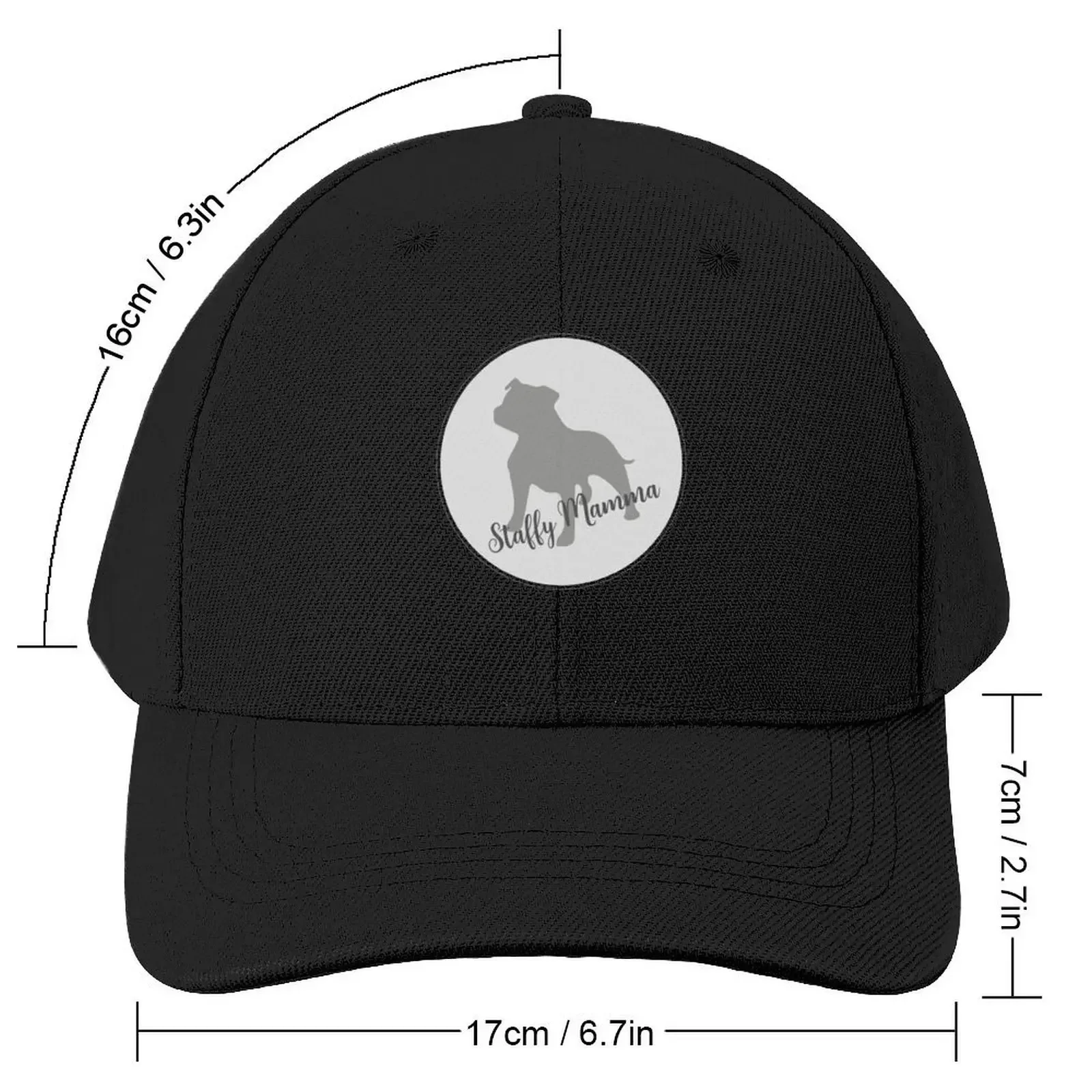 Staffy Mamma- Grey Baseball Cap Hat Man For The Sun Luxury Cap Sun Cap fashionable Men's Caps Women's