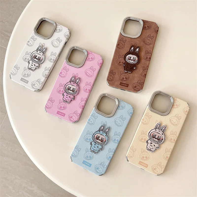 New Instagram Cartoon Cute Labubu Handheld Rope Phone 16 Phone Case Phone 15 Promax All Inclusive 14 Pro Anti Drop 13 Pro Gifts