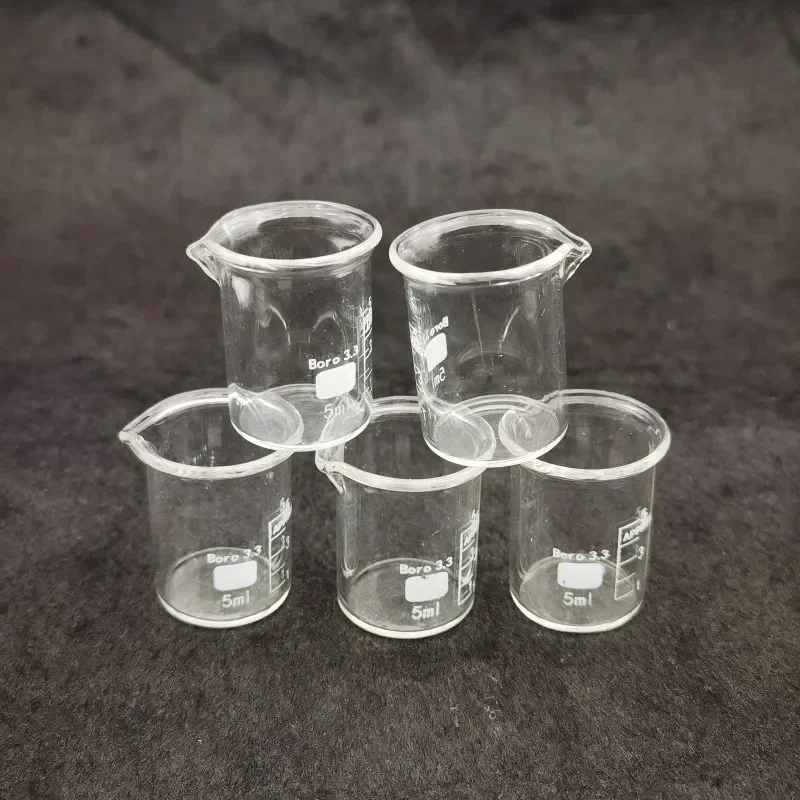 5PCS Clear Black Measuring Cup for Ambition Mods Bi2hop MTL RTA standard 2ml 4ml / GLASS TUBE for Top Refill Kit