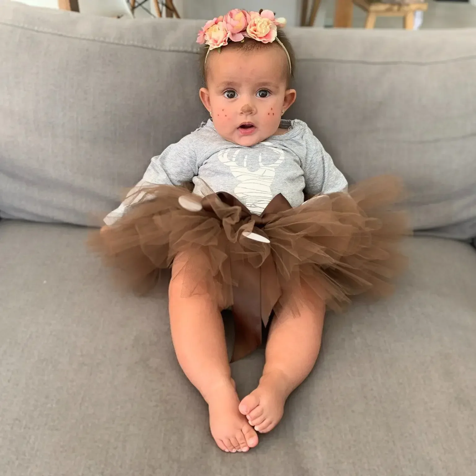 Meisjes Cartoon Bambi Fotografie Tutu Rok Kerstkostuum Kids Rendier Tule Rok Voor Halloween Carnaval Cosplay Outfits