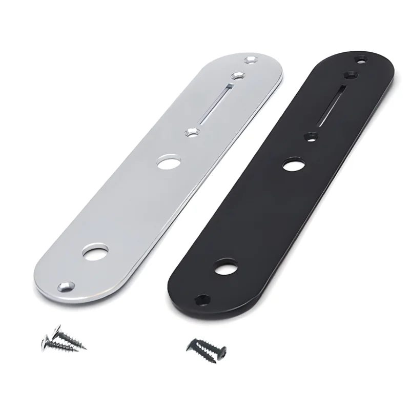 Placa de Controle de Aço de 34mm com Slot Reto para Guitarra Telecaster, Acessório de Substituição de Placa de Controle Estilo Tele em Metal