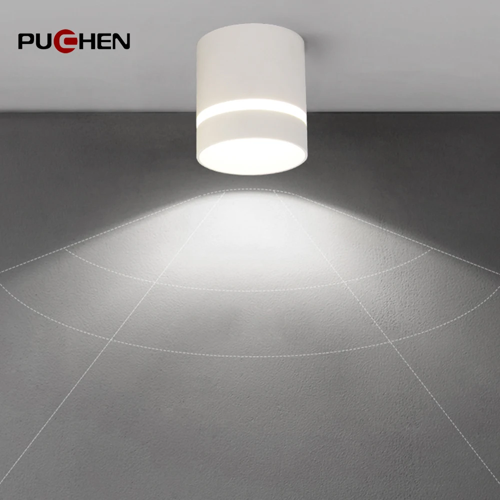 Puchen Nordic alluminio LED Downlight SMD plafoniera acrilico Spot Light camera da letto soggiorno studio lampada decorativa per la casa