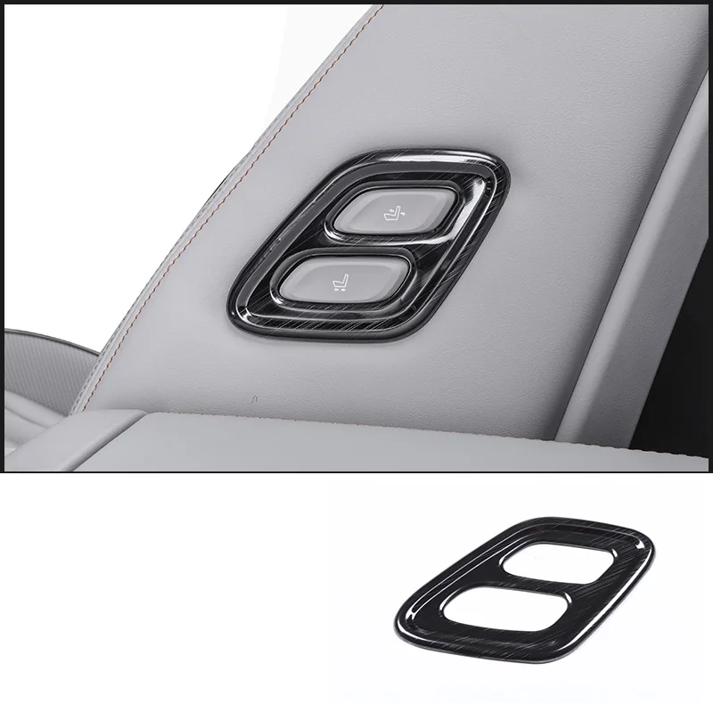 Car Co-driver Side Seat Adjust Button Trims Cover for Trumpchi Gac Gs8 2022 2023 Interior Accessories Kit Carbon Fiber