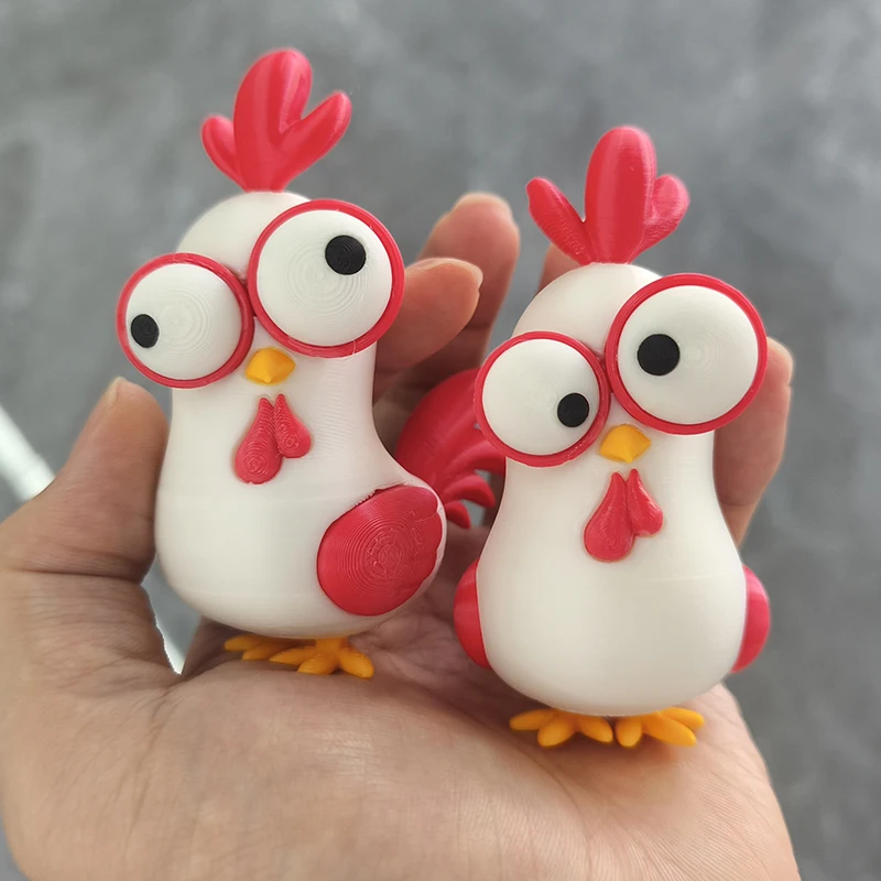 Cute Stupid Chicken Statue With Wise Eyes Home Desk Ornament Farm Animal Shelf Decor Party Gift Spring Table Centerpiec view 5