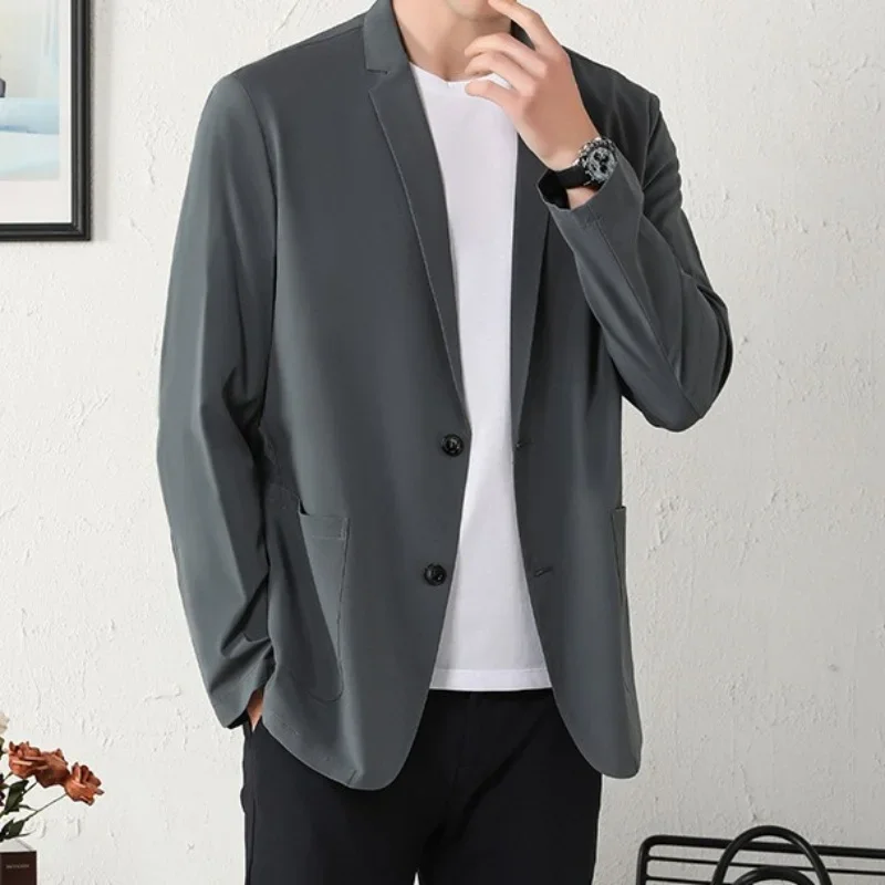 

2358 Machine washable men's suit jacket Spring men's wool suit men's suit thin casual business