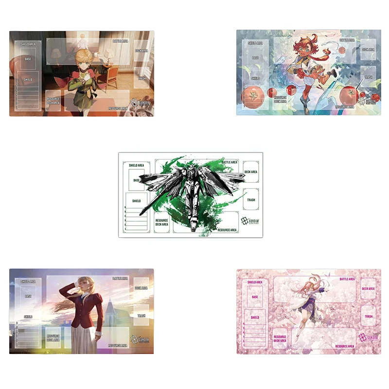 600*350*2mm BANDAI Anime Gundam Game Card GCG DIY Playmat Freedom Lacus Clyne Suletta Mercury Collection Gift Toys