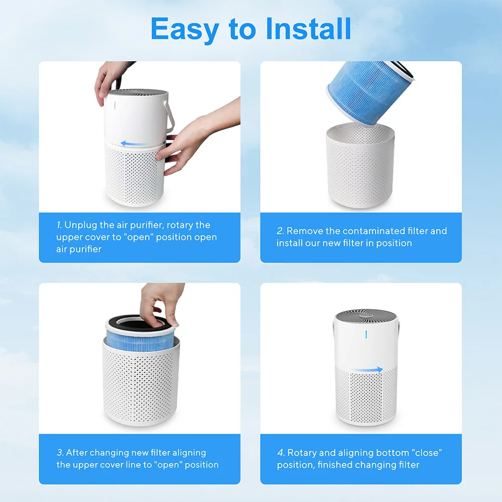 Air Purifier Small Home Desktop Intelligent Negative Ion Odor and Formaldehyde Removal Smoke and Dust Removal Air Purifier