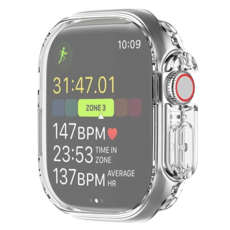 Funda protectora de pantalla de TPU para Apple Watch Ultra 49mm, carcasa suave resistente a los arañazos, a prueba de golpes