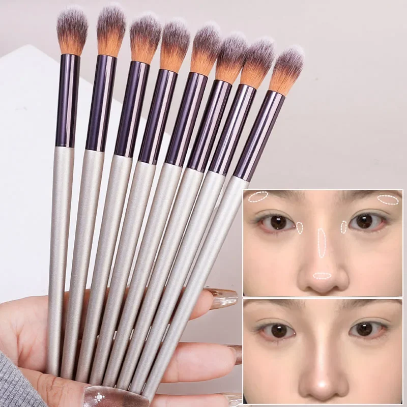 Contour Highlighter Makeup Brush Soft Long Handle Powder Brushes Face Makeup Highlighter Blush Shadow Blending Brush Beauty Tool