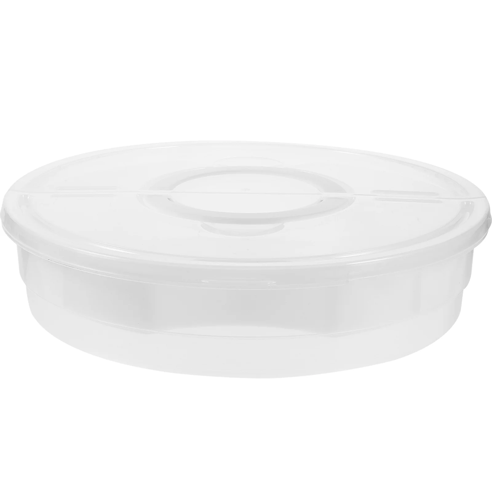 Cheese Keeper Plastic Round Transparent Portable Pie Pizza Slice Food Storage Box Candy Dish with Lid