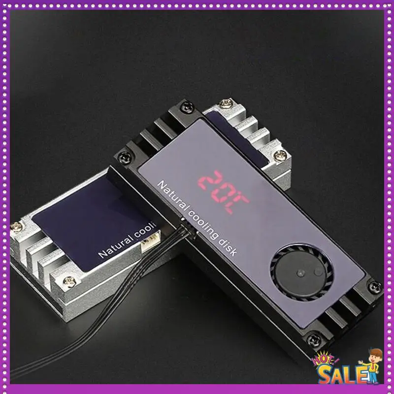 AA87 M2 SSD المبرد درجة حرارة التبريد OLED شاشة ديجيتال M.2 2280 NVME SSD الحالة الصلبة القرص الصلب المبرد الحرارة #1