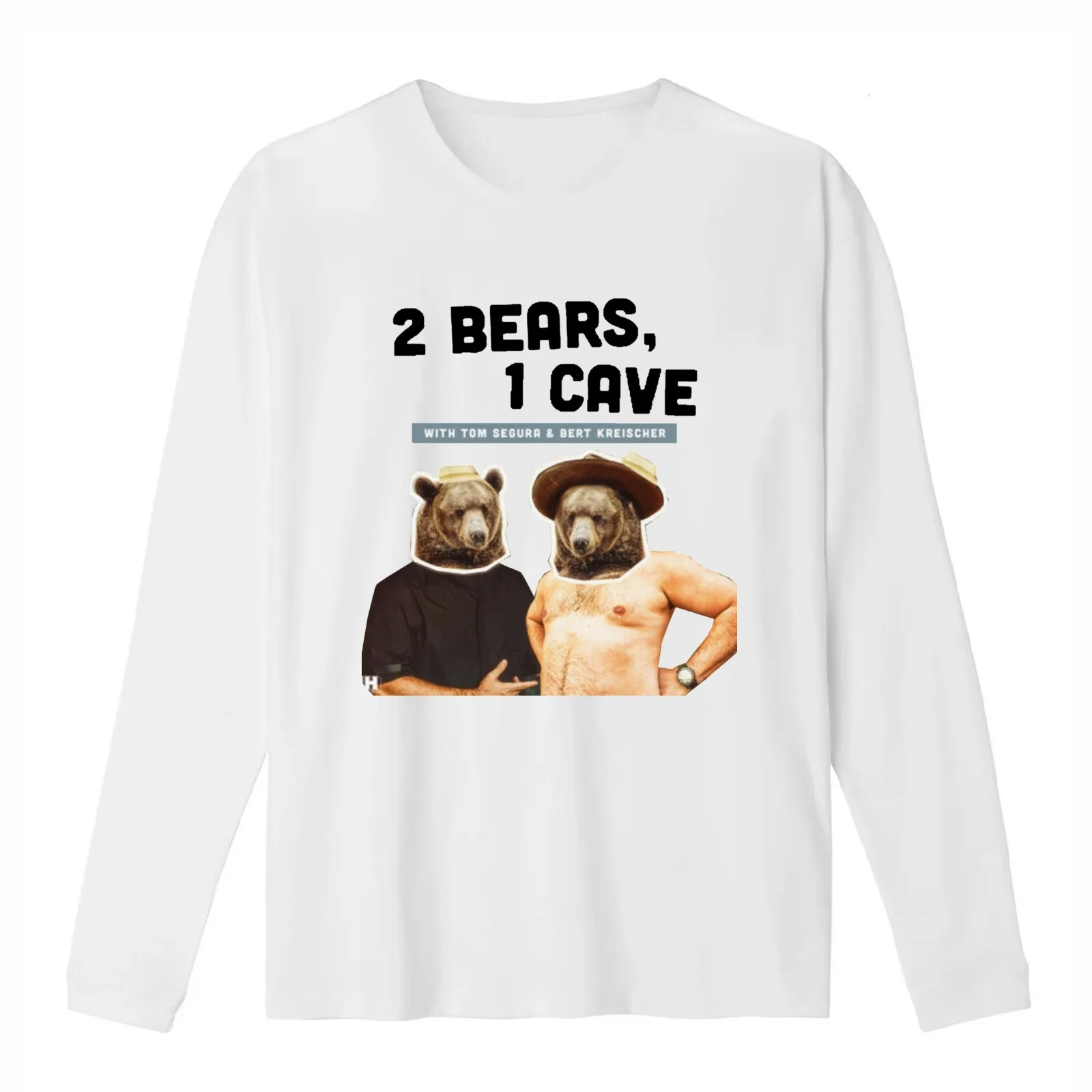 2 Bears 1 Cave Original Podcast T-Shirt Summer Casual Cotton Tee Oversized Streetwear Tops Vintage Graphic Print