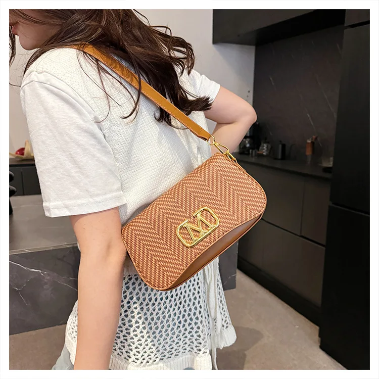 2025 nova bolsa de ombro com trava retrô para mulheres – bolsa crossbody portátil de grande capacidade, bolsa quadrada pequena elegante, moderna e elegante