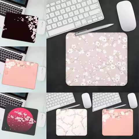 Pink Cherry Blossoms Gaming Mouse Pad XS Small Mousepad For PC Gamer Desktop Decoration Office Mouse Mat Deskmat Rug