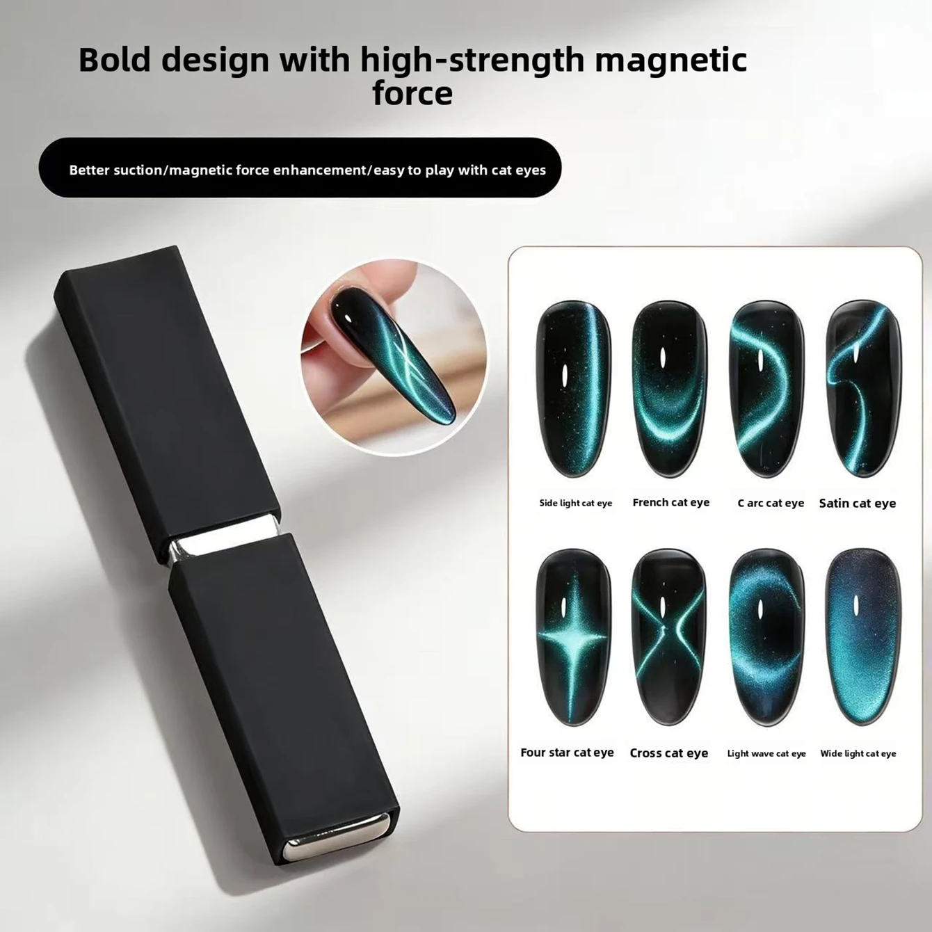 MIANEL 2026 New Double Head Cat Eye Magnet For Nail Art - Ribbon, French, Starlight, Glass Bead Effect Strong Magnet Tool