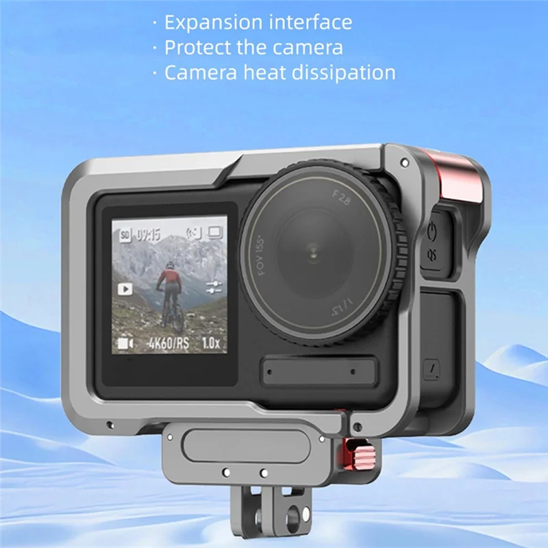 قفص AA60 سريع الإصدار لكاميرا OSMO ACTION 5PRO/4/3 Gopro قابل للطي مع إطار حماية كامل للحذاء البارد