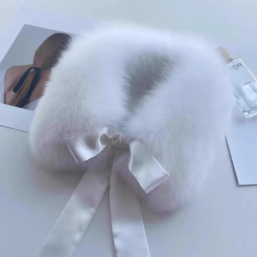 Меховой воротник, меховой шарф, пальто, декор с капюшоном, воротник из меха енота, натуральное пальто енота, шаль, теплая модная зимняя женская утеплитель для шеи