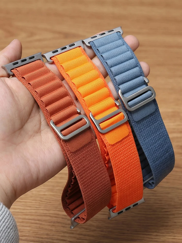 für Apple Watch Armbänder 46mm 45mm 49mm 42mm iWatch Band 44mm 41mm Nylon Alpine Armband Correa Serie 11 10 9 8 7 6 5 Ultra 2/3