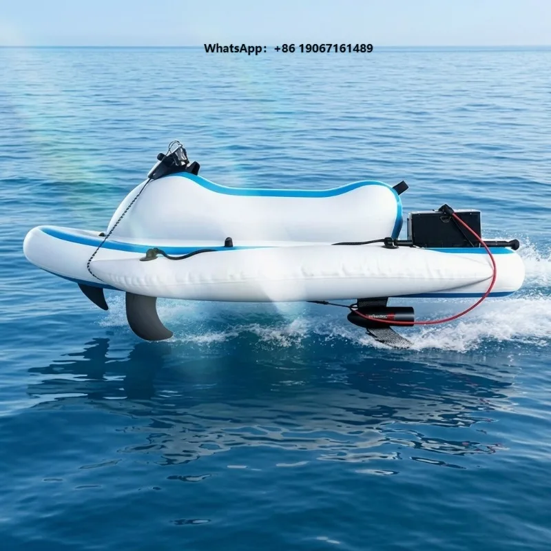Hot Selling  Inflatable Jet Ski Boat, Portable Foldable Water Scooter for Kids & Adults, Durable Multi-Chamber Design t001