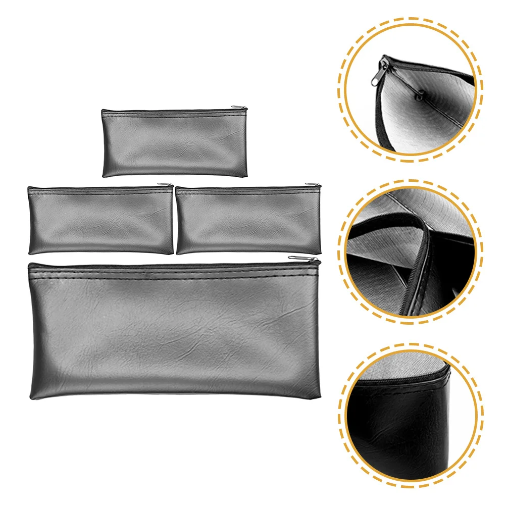 

4Pcs Microphone Carrying Bag Shockproof Dust-Resistant Design Compact Lightweight Organizer for Performance Use