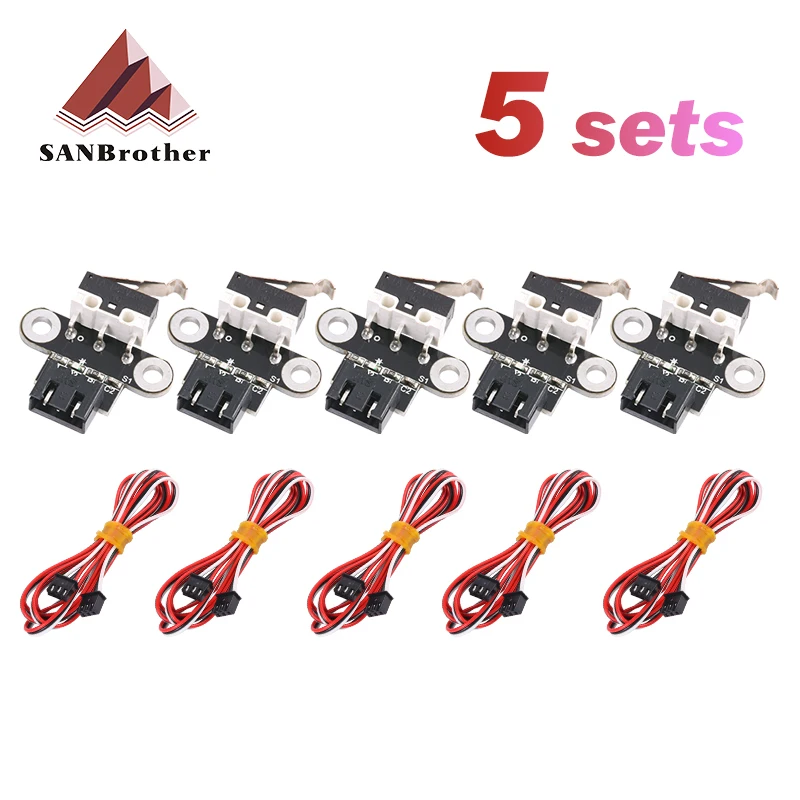 3D Printer Parts Mechanical Limit Switch Module Horizontal Type Endstop With 1M Cable For DIY Motherboard Reprap Ramps1.4