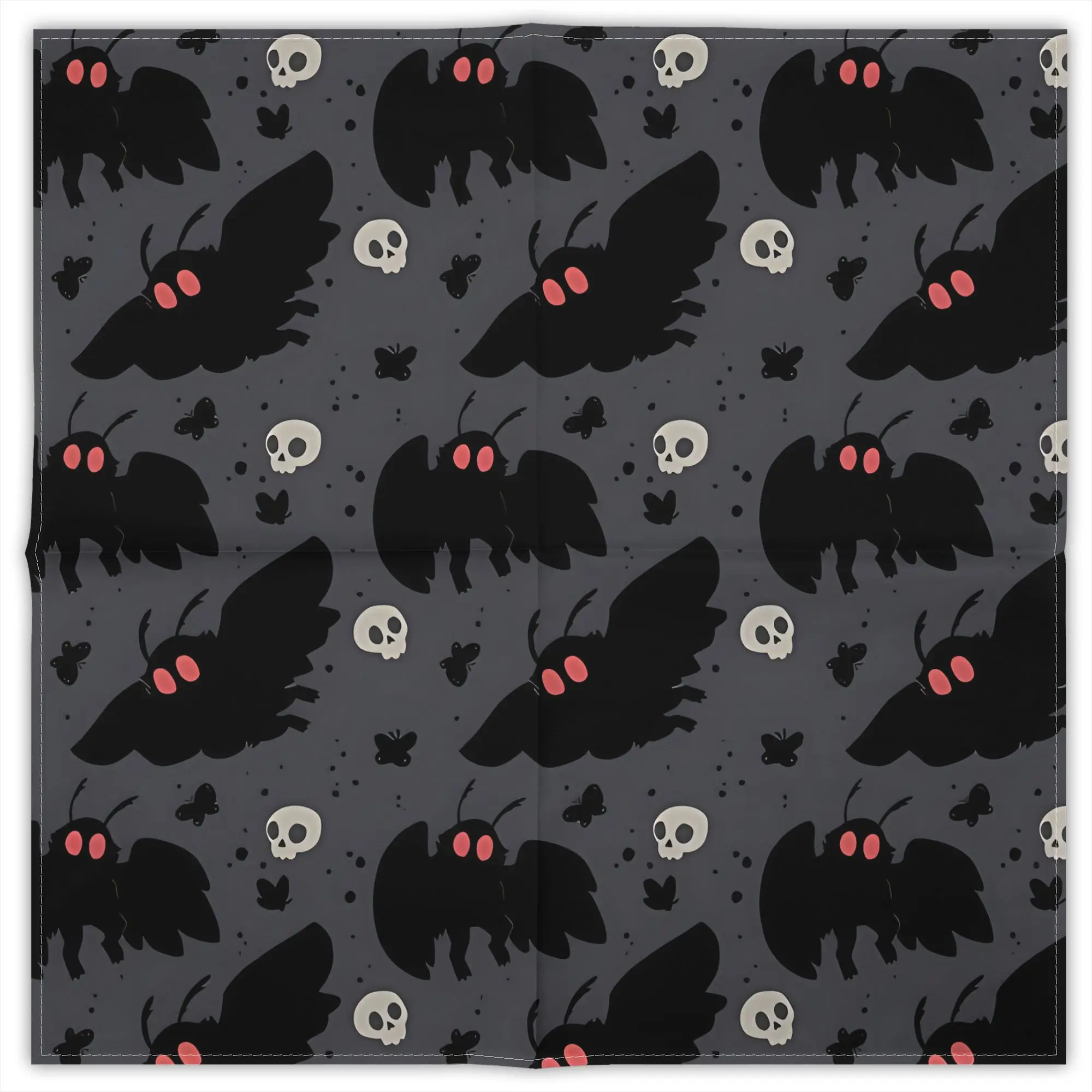

Mothman Night Grey Fashion Square Scarf Decorative Polyester Printed Daily