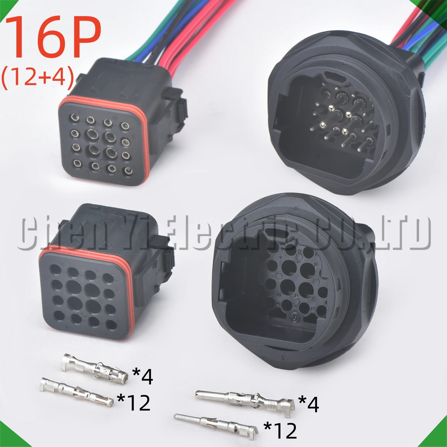 16 Pin Automotive Connectors gearbox Wire harness Plug 132124-001 132124-000 For JH6
