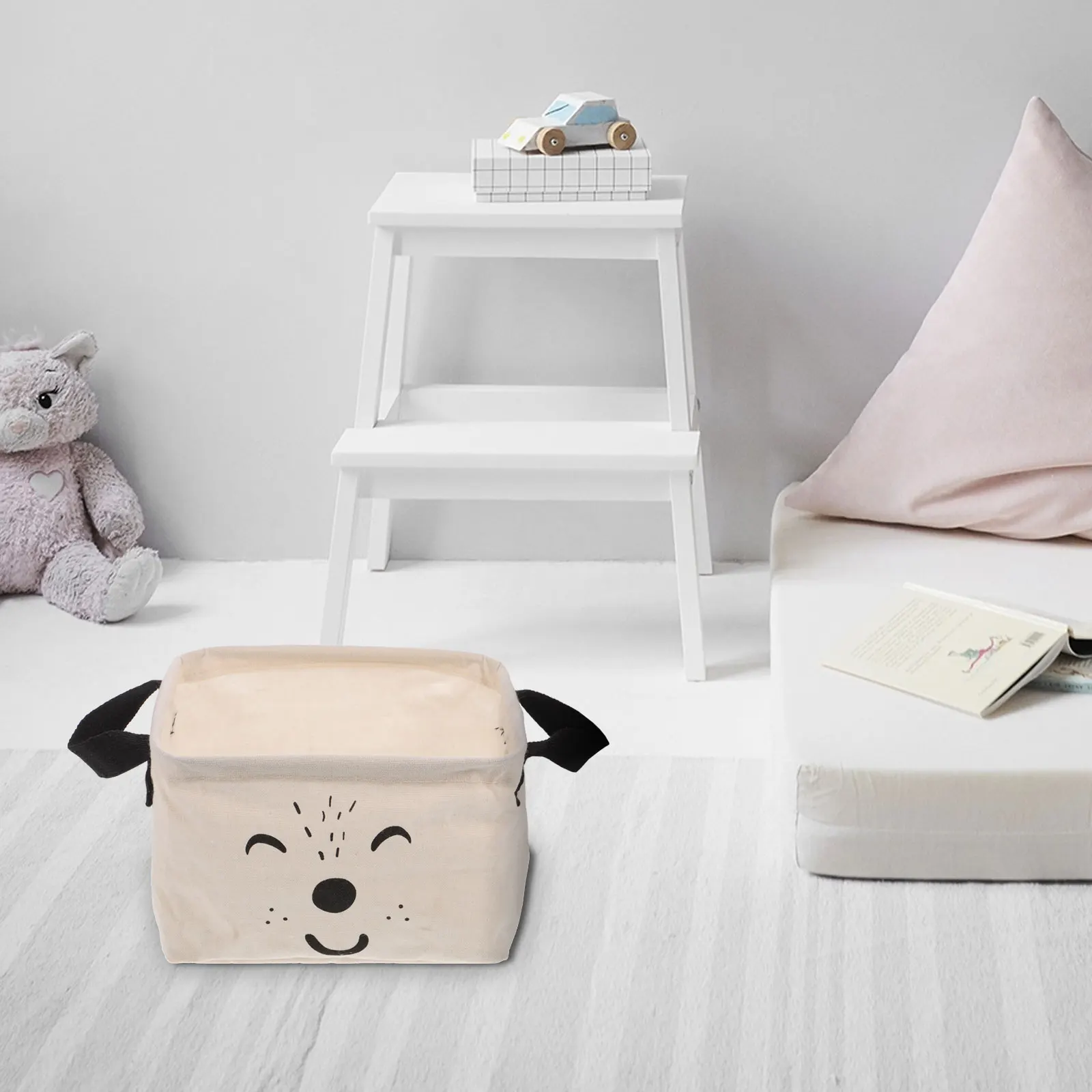 

Flannelette Storage Box Lint Container Storage Organizer Cartoon Storage Container