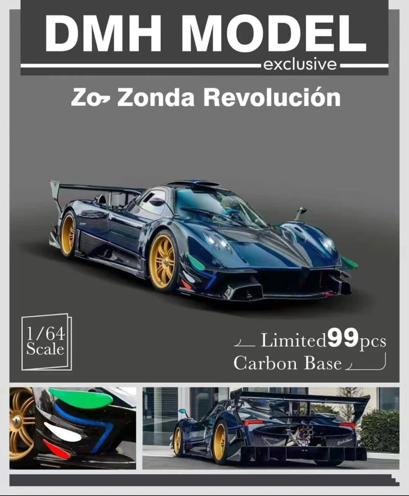 

DMH 1:64 Zonda Diecast Model Car Resin Limited edition