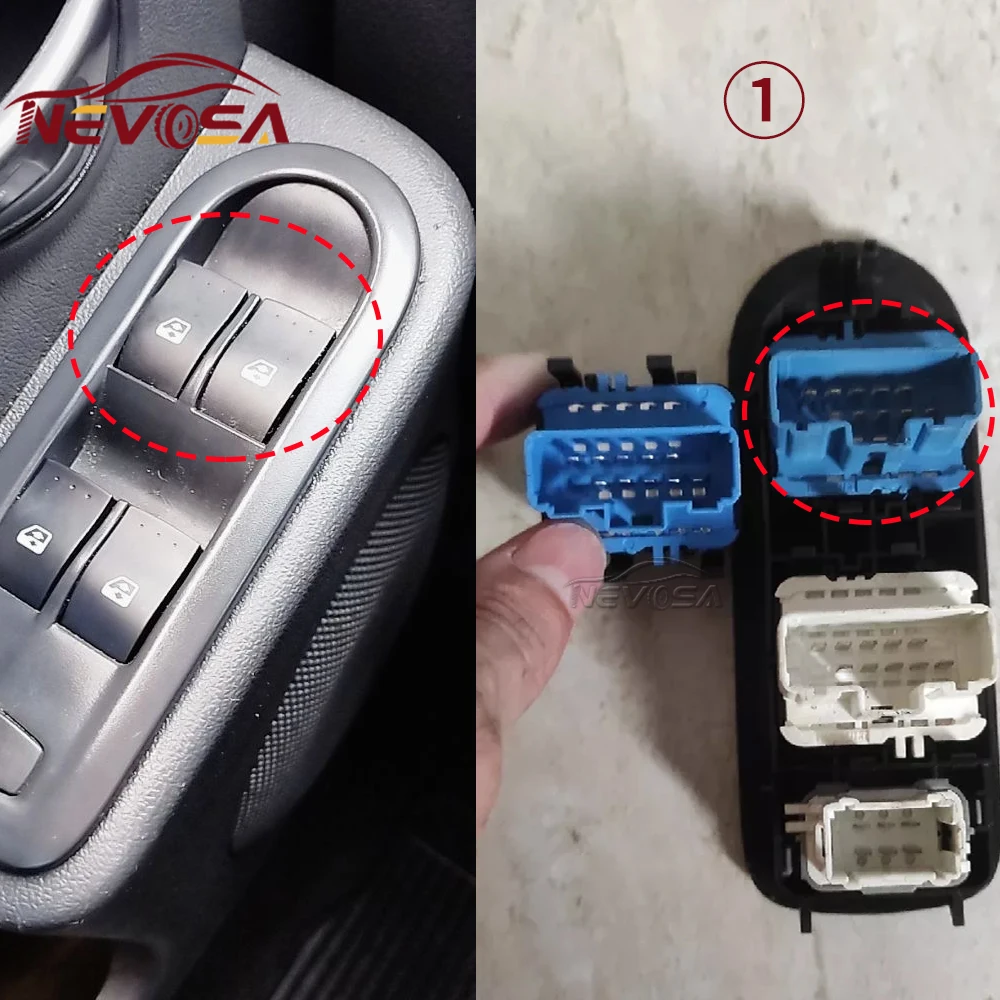 10 Pins für Renault Logan Duster Sandero 2010 2011 2012 2013. Elektrischer Fensterheberschalter 8200107772 8200060045 938583 – Detail 4