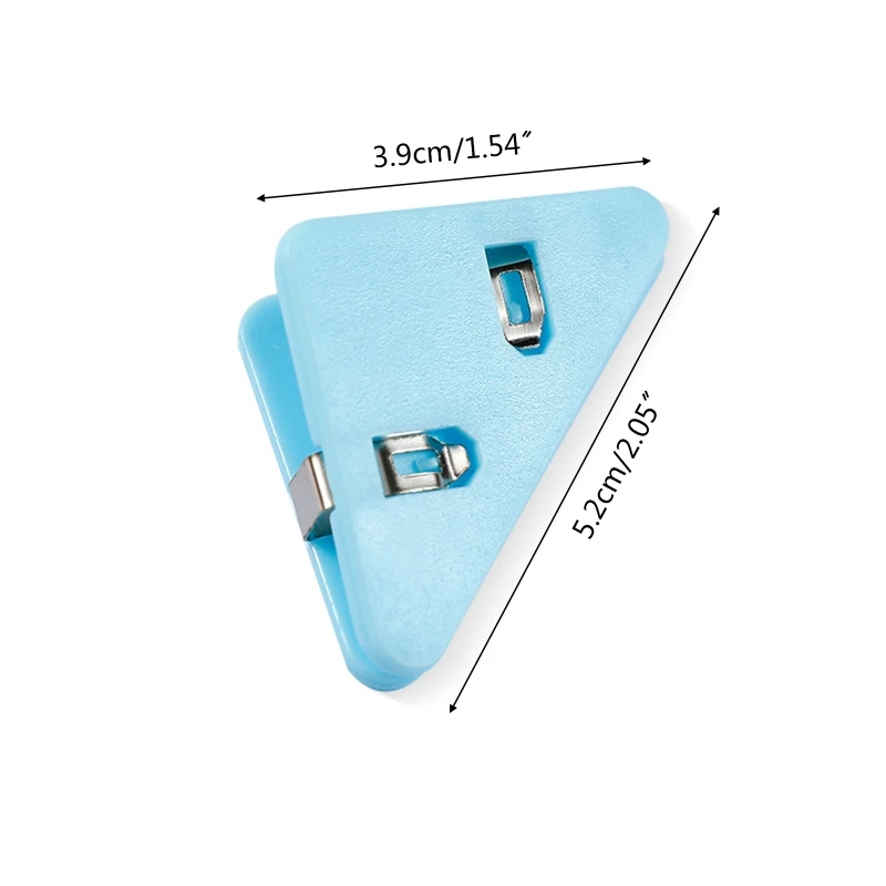 Corner Paper Clamp Triangular Clip Small File Clip Notes Holder Hold 50 Sheets for Student Teacher School