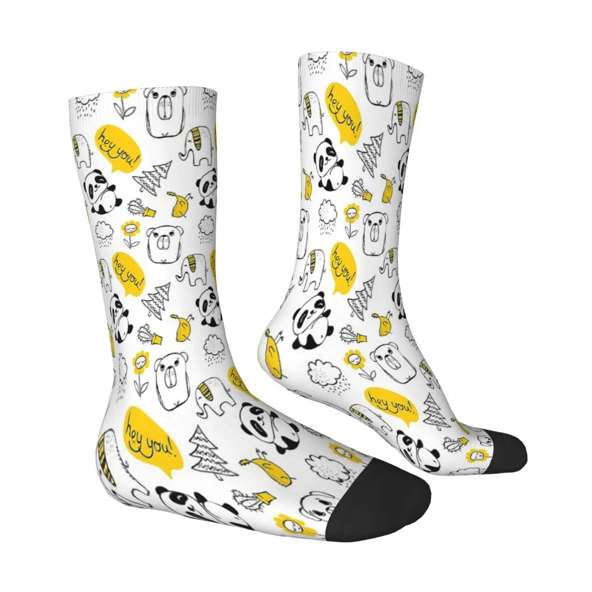 Lazy Panda And Friends Capybara Hydrochoerus Hydrochaeris Animal Socks Male Mens Women Summer Stockings Polyester