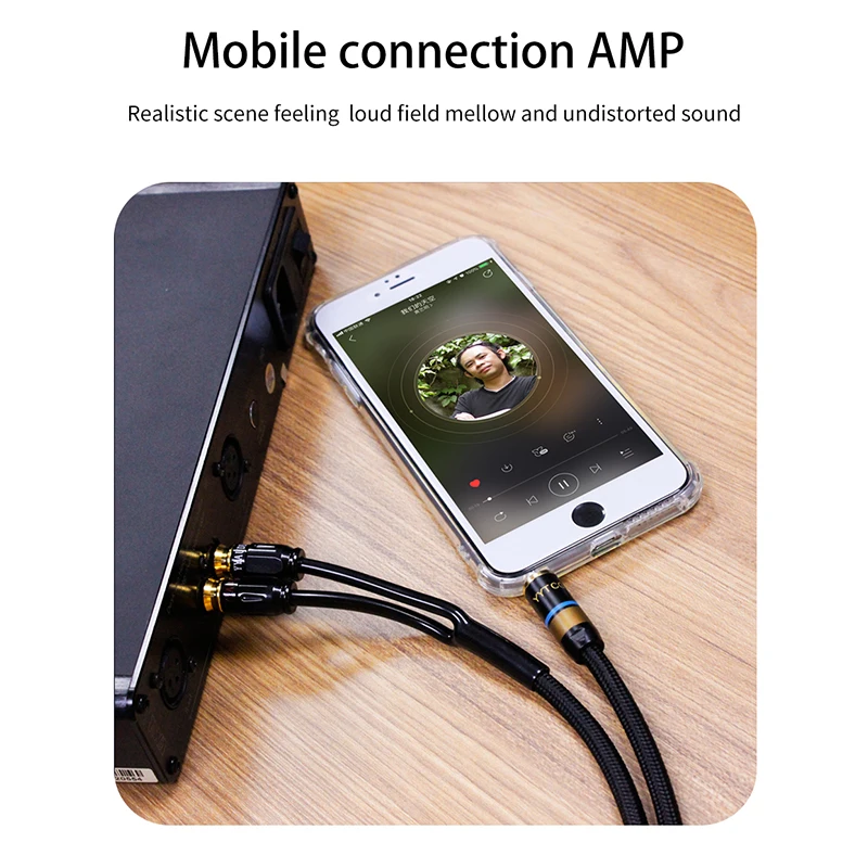 YYTCG RCA Kablosu HiFi Stereo 3.5mm 2RCA Ses Kablosu AUX RCA Jack 3.5 Y Splitter Amplifikatörler için Ses Ev Sineması Kablosu RCA
