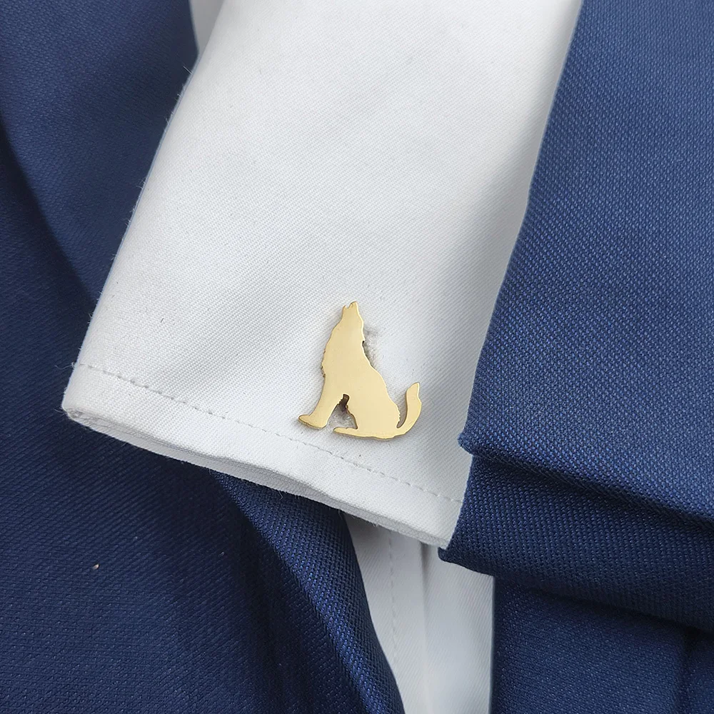 Men's Fashion Wolf Retro Cufflinks French Shirts High Quality Cuff Button For Male Gentleman Shirt Wedding Cuff Links Gifts