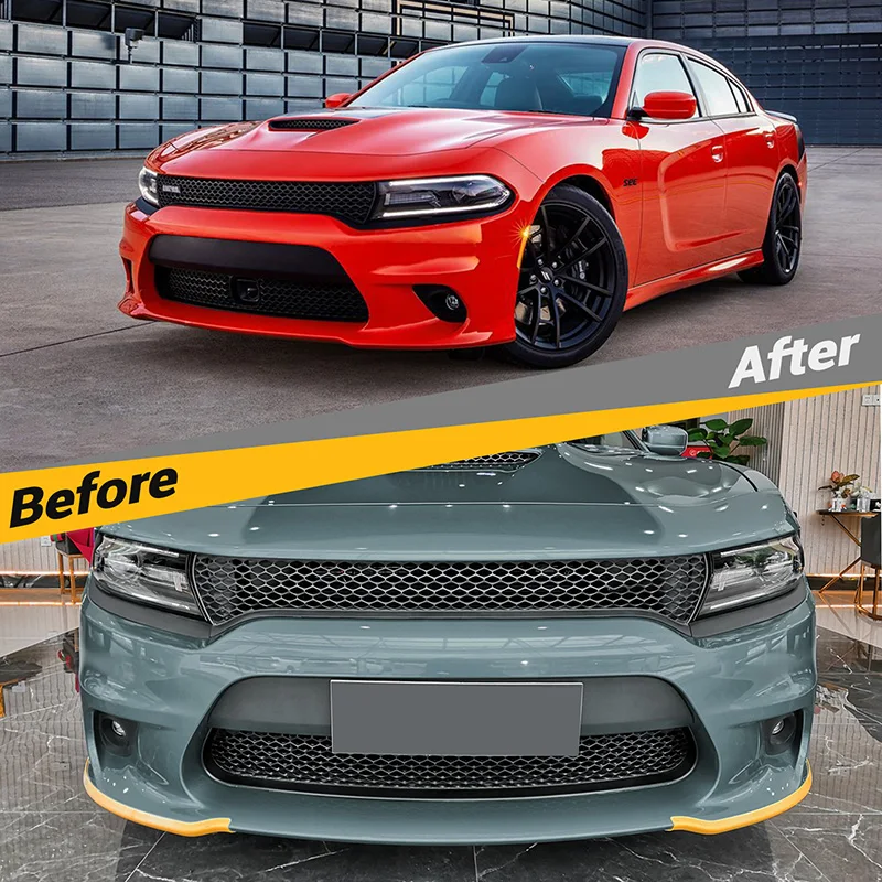 Front Bumper Side Lower Lip Splitter Protector Bumper Lip Body Kit Fit For Dodge Charger SRT Scat Pack 2015-2021 Car Accessories